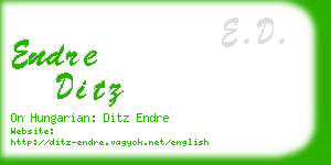 endre ditz business card